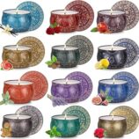 12 Aromatherapy Candles Soy Wax Highly Scented