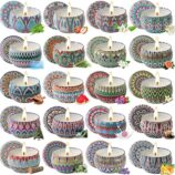 20 Pack 49.5 Oz Natural Soy Wax Candle Set Last for 400 Hours Aromatherapy