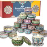 20 Pack 49.5 Oz Natural Soy Wax Candle Set Last for 400 Hours Aromatherapy