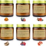 Soy Wax Long Lasting Amber Jar Candles
